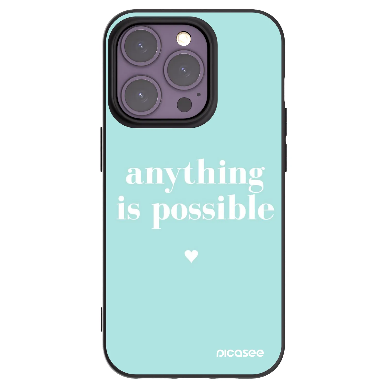 Silikónový čierny obal pre Apple iPhone 14 Pro - Anything is possible