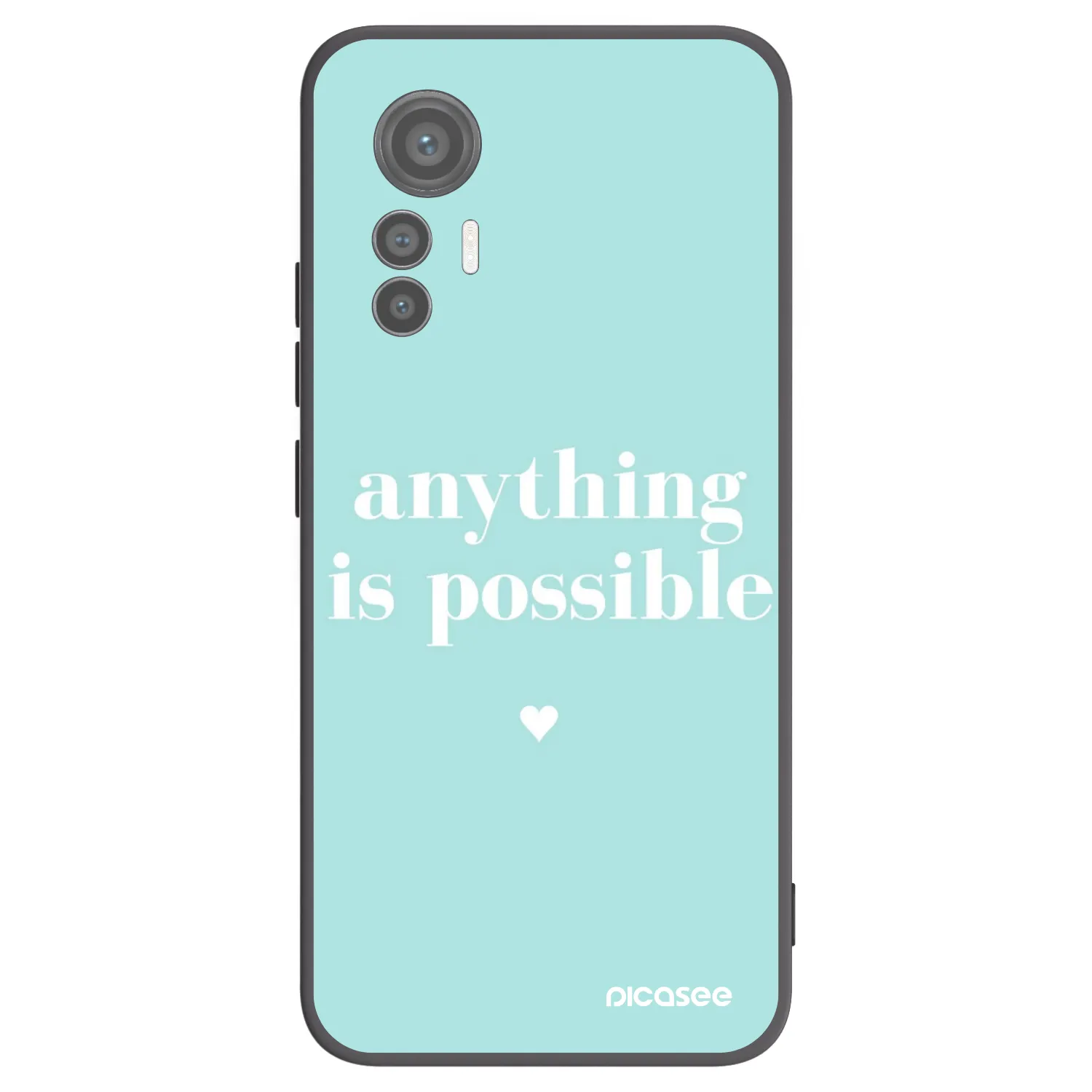 Silikónový čierny obal pre Xiaomi 12 Lite - Anything is possible