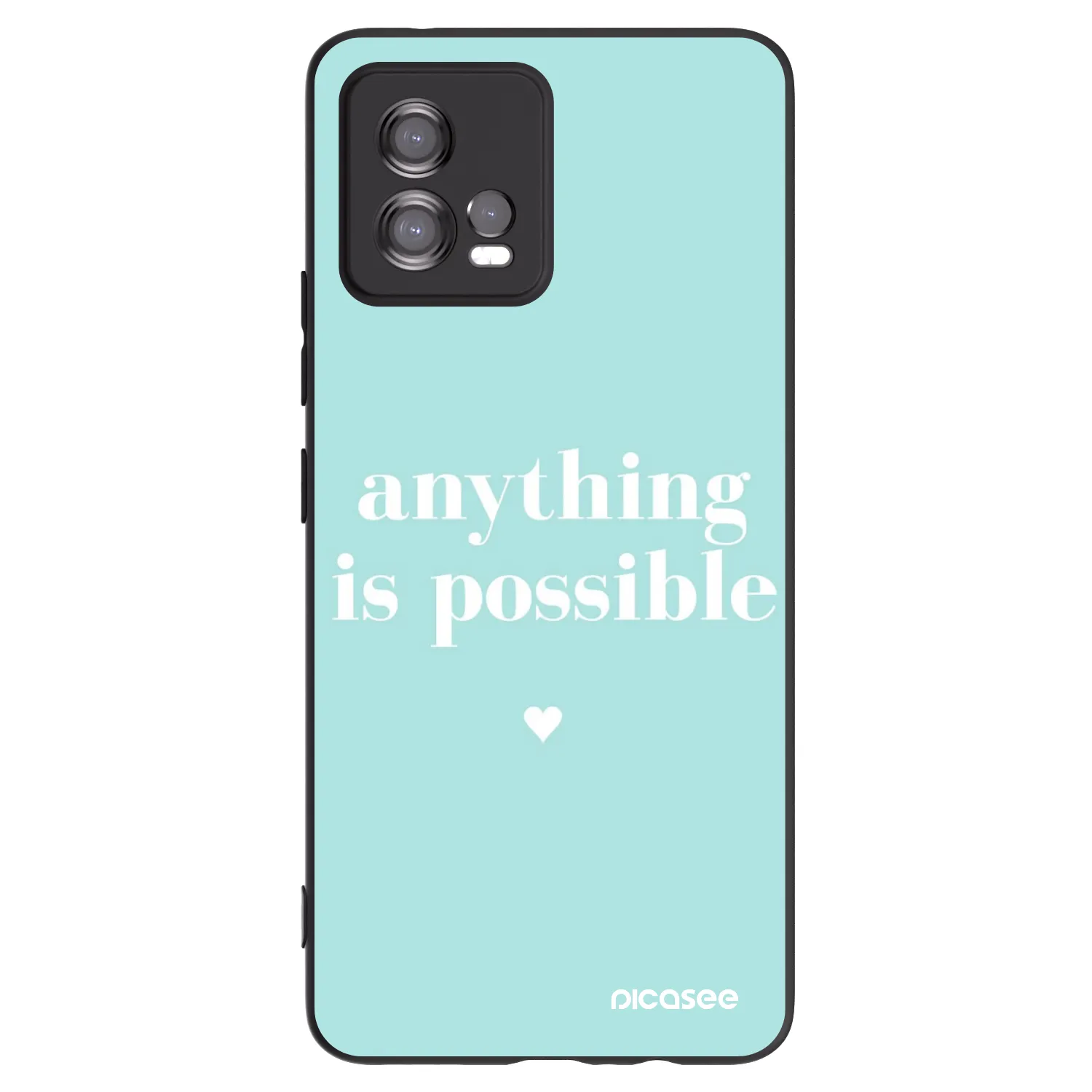 Picasee silikónový čierny obal pre Motorola Moto G72 - Anything is possible
