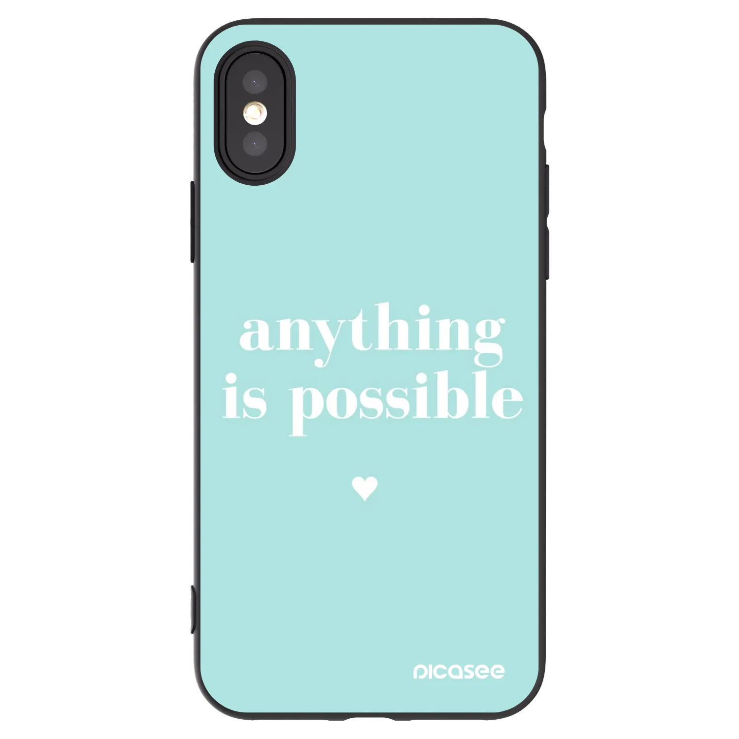 Silikónový čierny obal pre Apple iPhone X/XS - Anything is possible