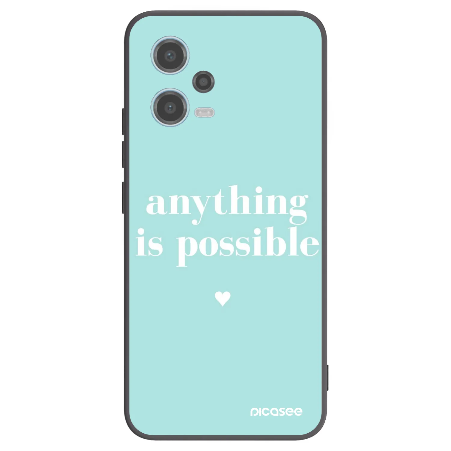 Picasee silikónový čierny obal pre Xiaomi Redmi Note 12 5G - Anything is possible