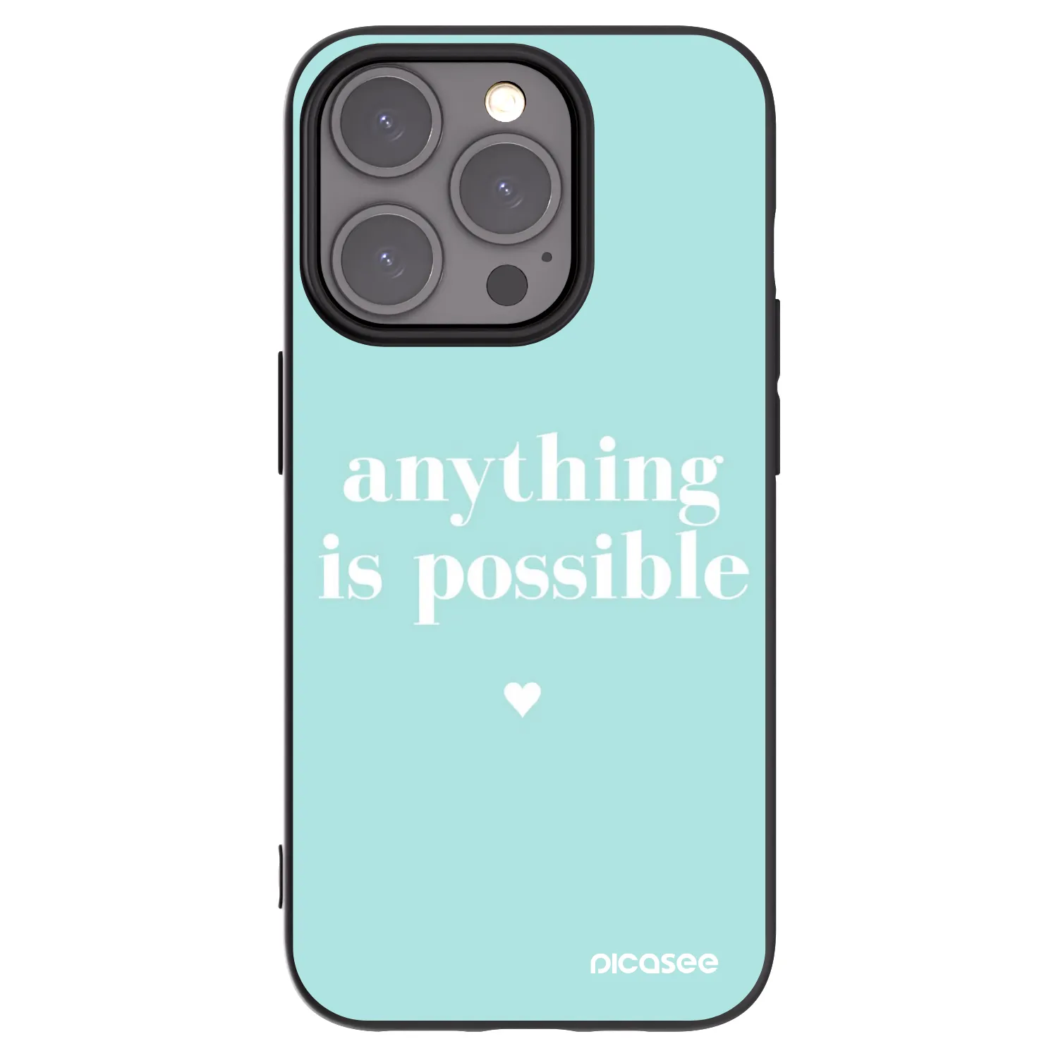 Silikónový čierny obal pre Apple iPhone 15 Pro - Anything is possible