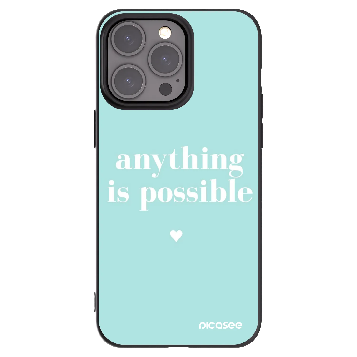 Picasee silikónový čierny obal pre Apple iPhone 15 Pro Max - Anything is possible