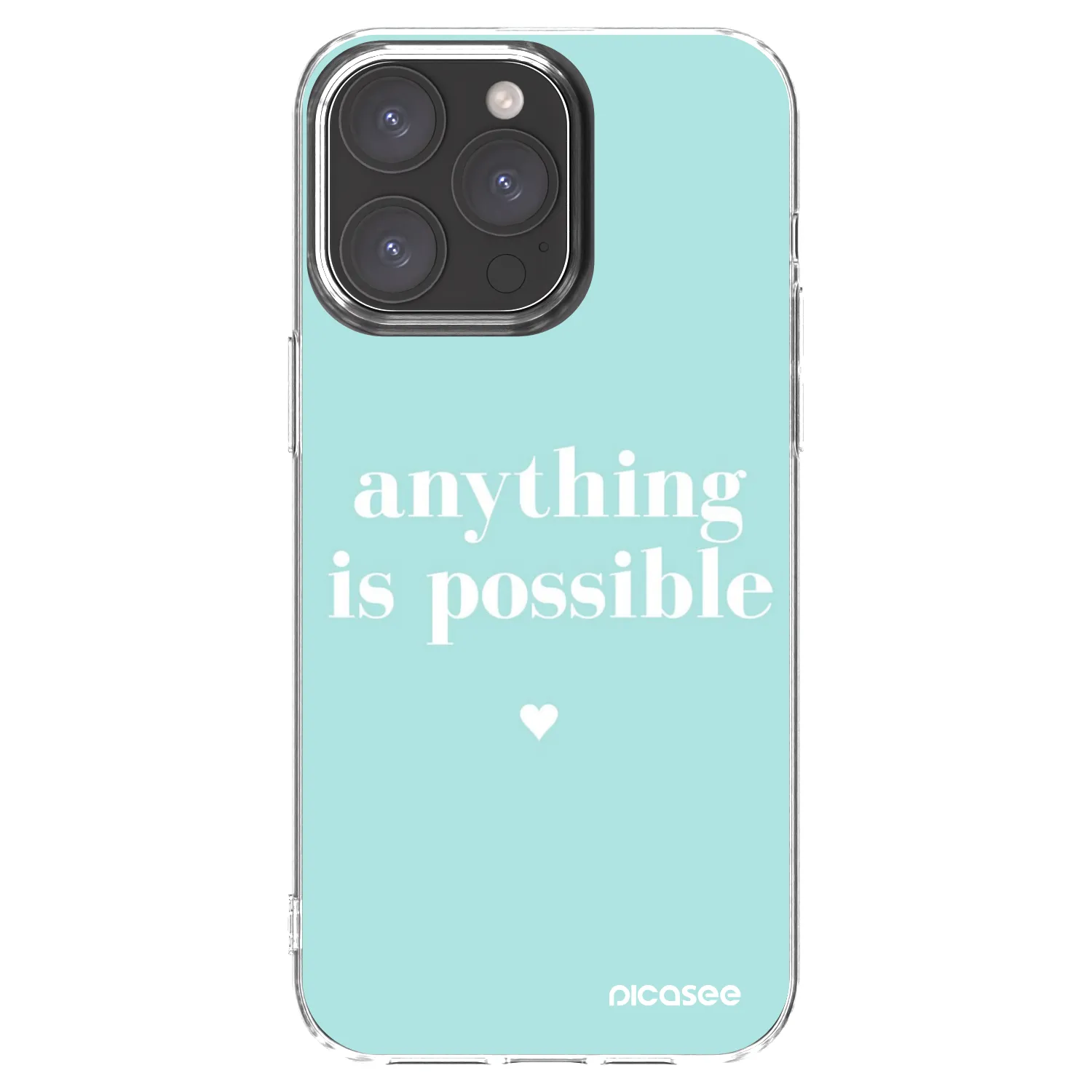 Picasee silikónový prehľadný obal pre Apple iPhone 15 Pro Max - Anything is possible