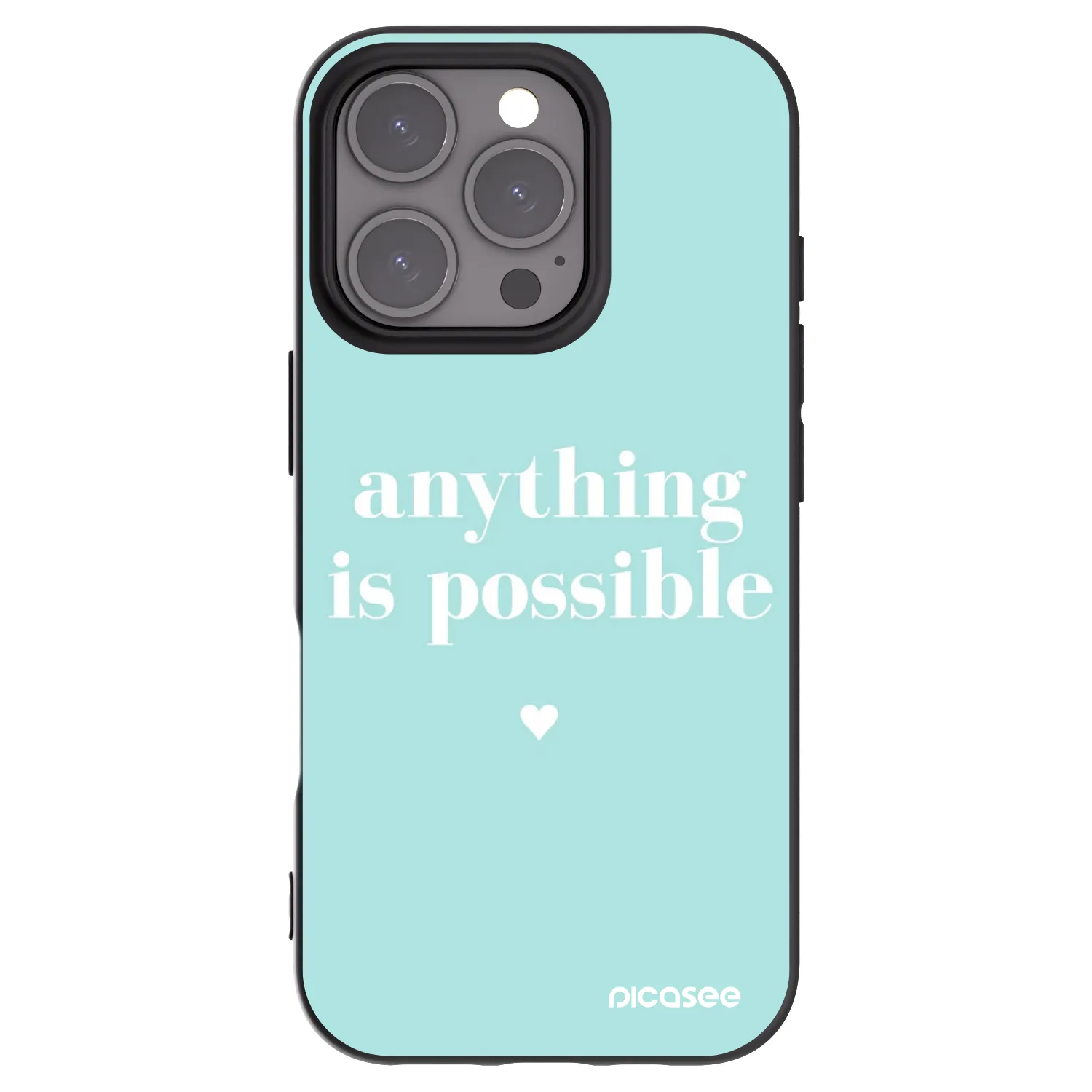 Silikónový čierny obal pre Apple iPhone 16 Pro - Anything is possible