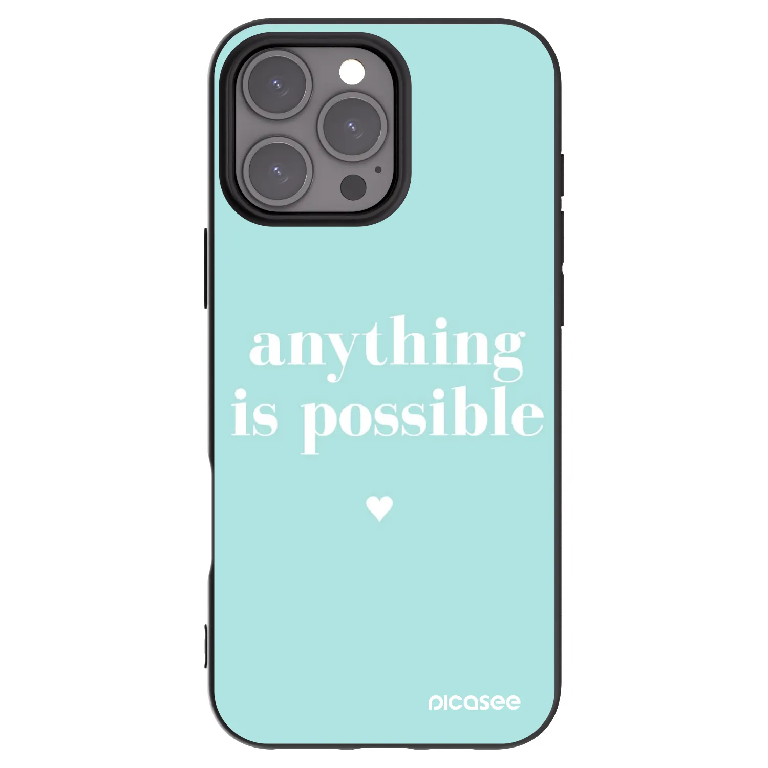 Silikónový čierny obal pre Apple iPhone 16 Pro Max - Anything is possible