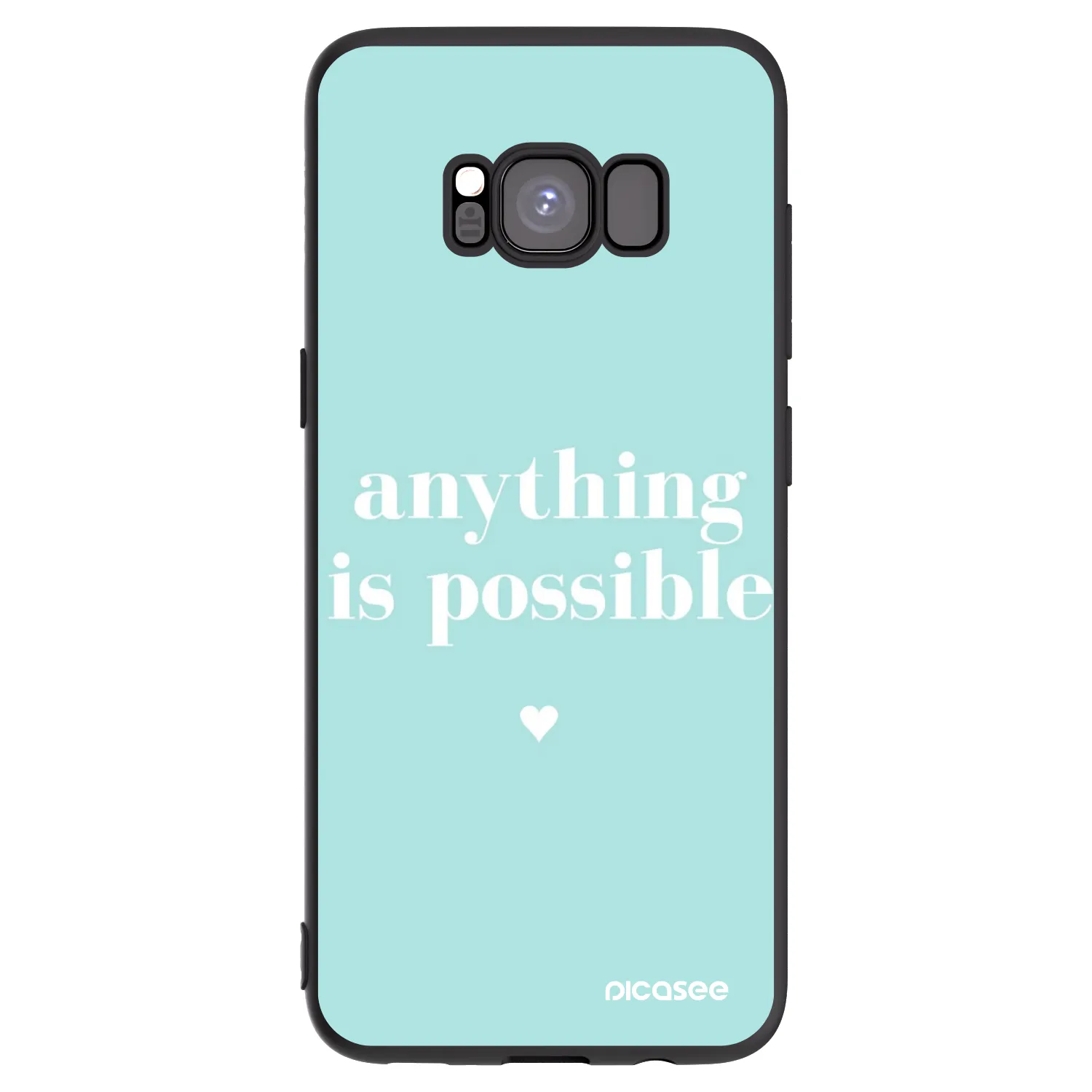 Picasee silikónový čierny obal pre Samsung Galaxy S8 G950F - Anything is possible