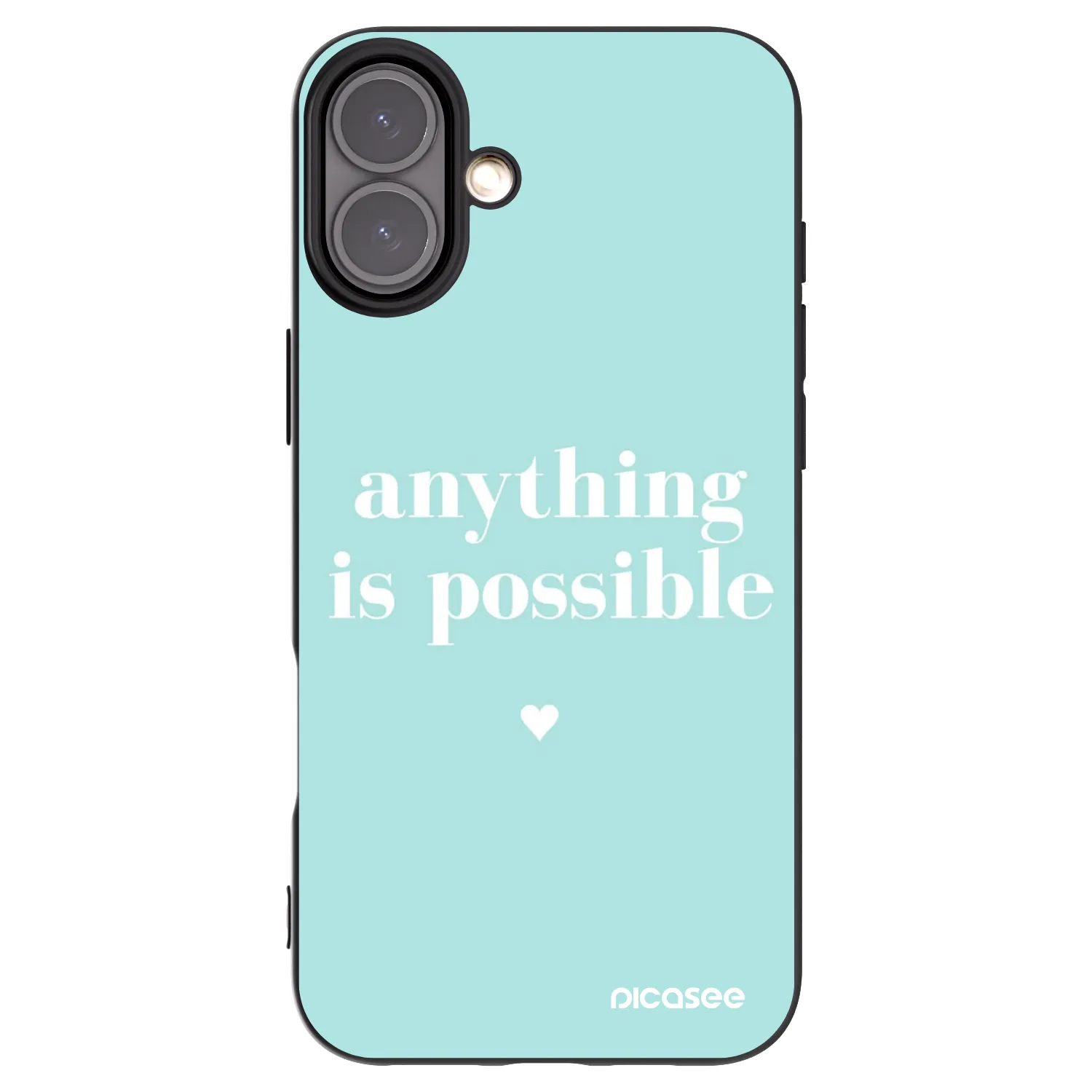Picasee silikónový čierny obal pre Apple iPhone 16 Plus - Anything is possible