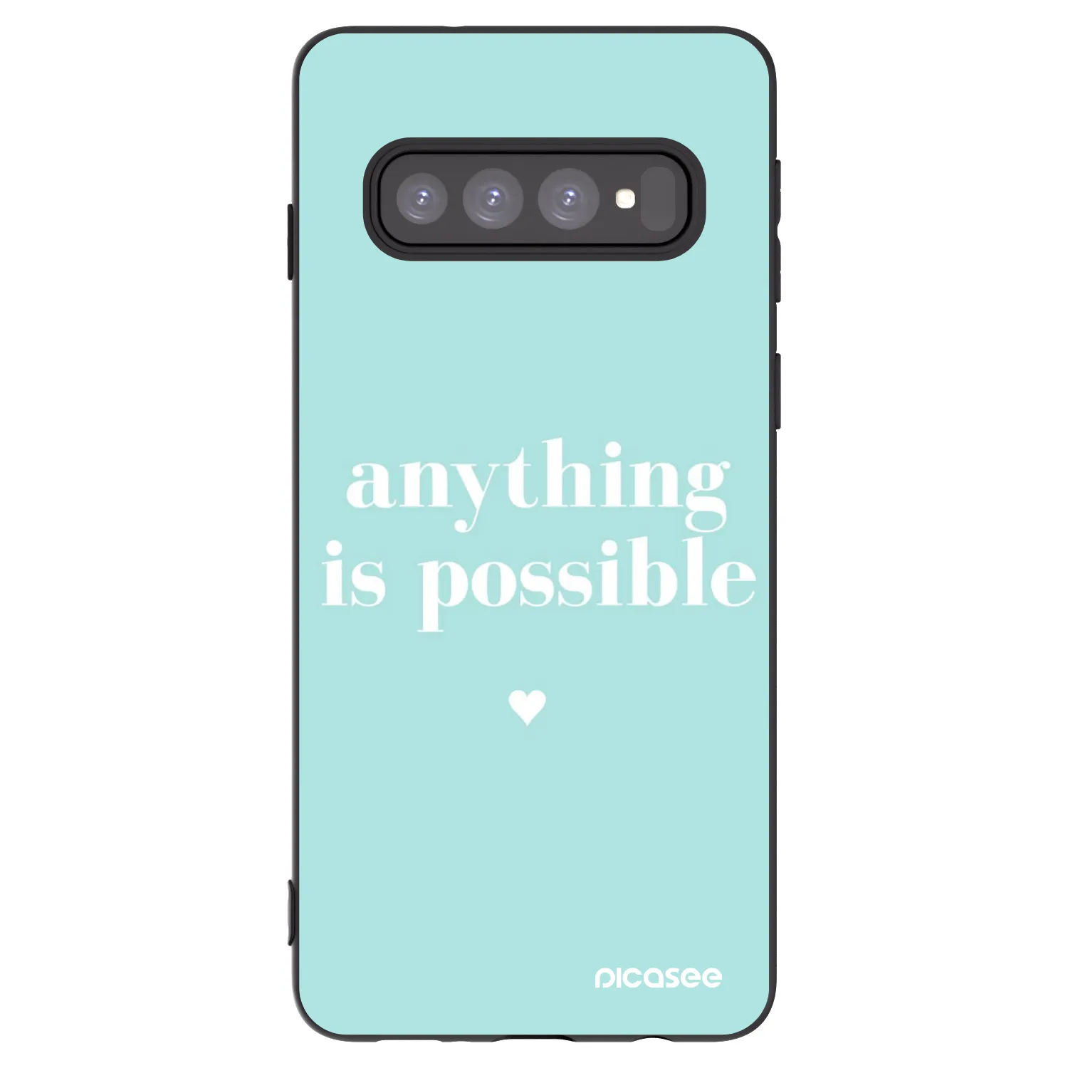 Picasee silikónový čierny obal pre Samsung Galaxy S10 G973 - Anything is possible