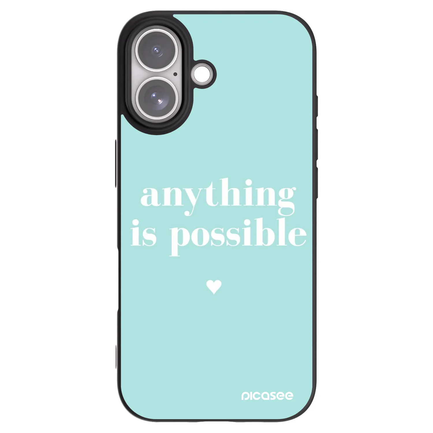 Picasee silikónový čierny obal pre Apple iPhone 17 - Anything is possible