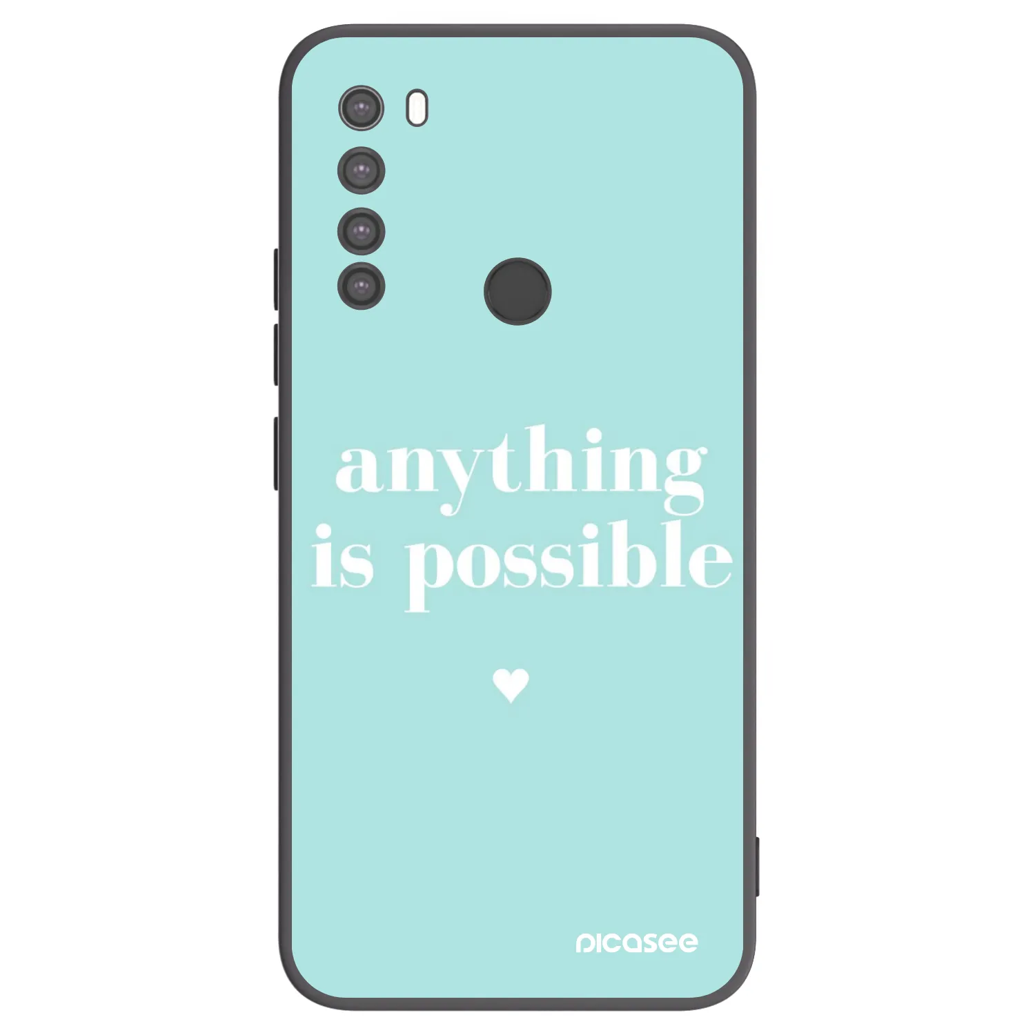Picasee silikónový čierny obal pre Xiaomi Redmi Note 8 - Anything is possible