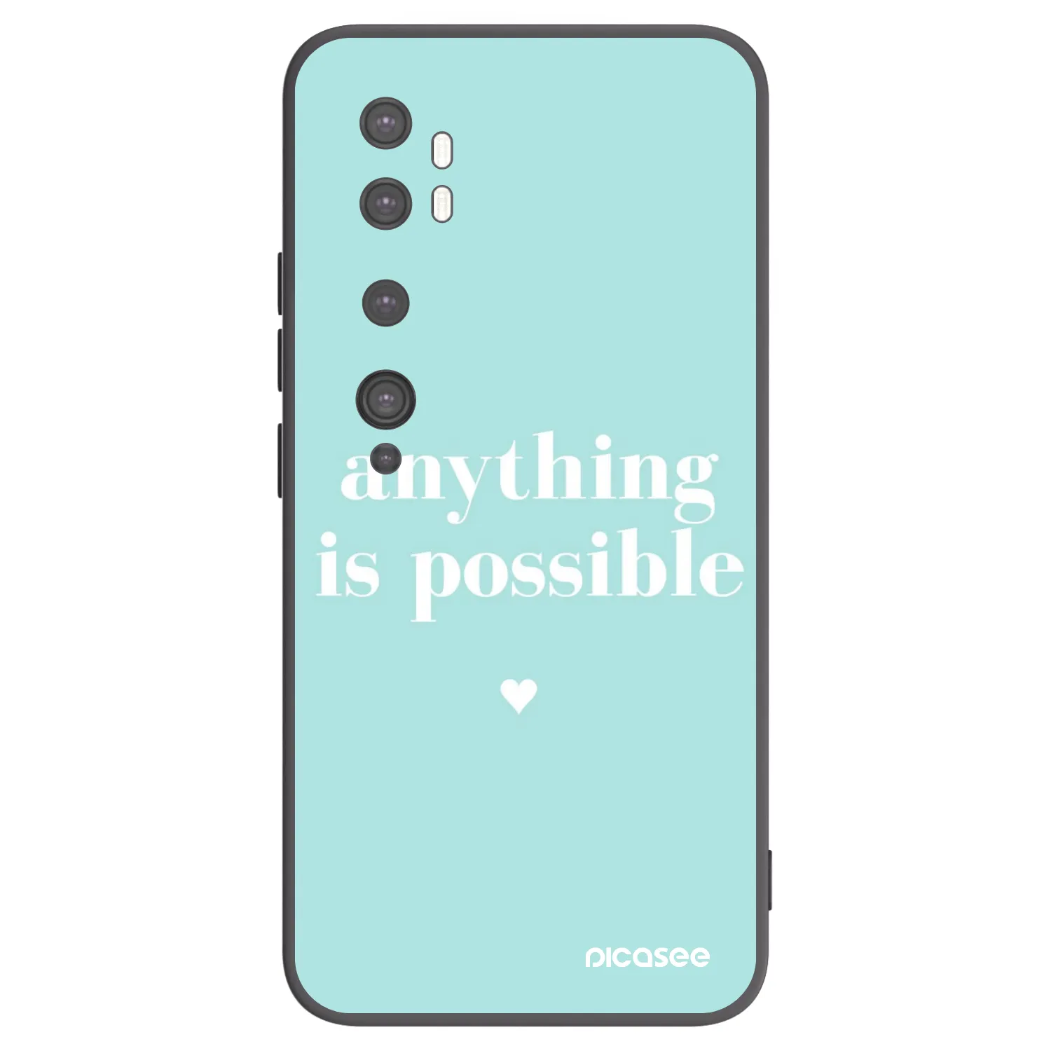 Picasee silikónový čierny obal pre Xiaomi Mi Note 10 (Pro) - Anything is possible