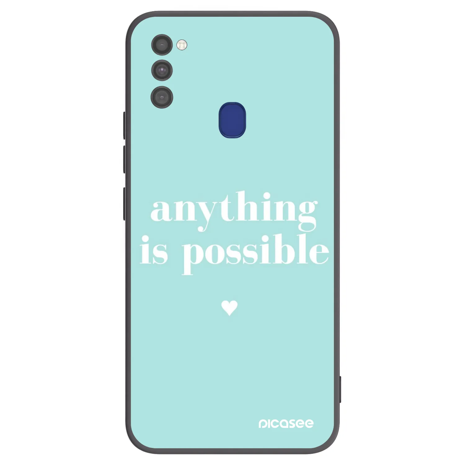 Picasee silikónový čierny obal pre Samsung Galaxy M21 M215F - Anything is possible