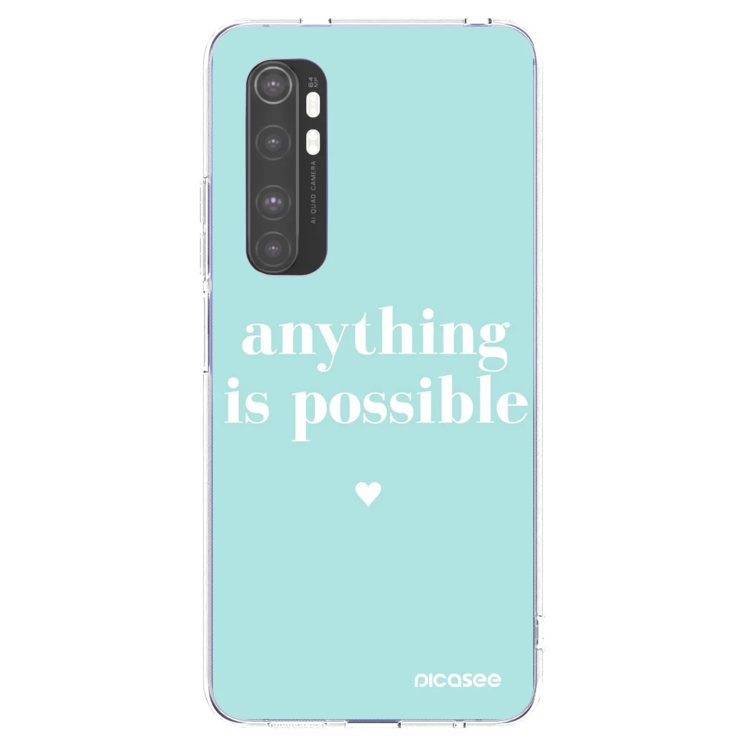 Silikónový prehľadný obal pre Xiaomi Mi Note 10 Lite - Anything is possible