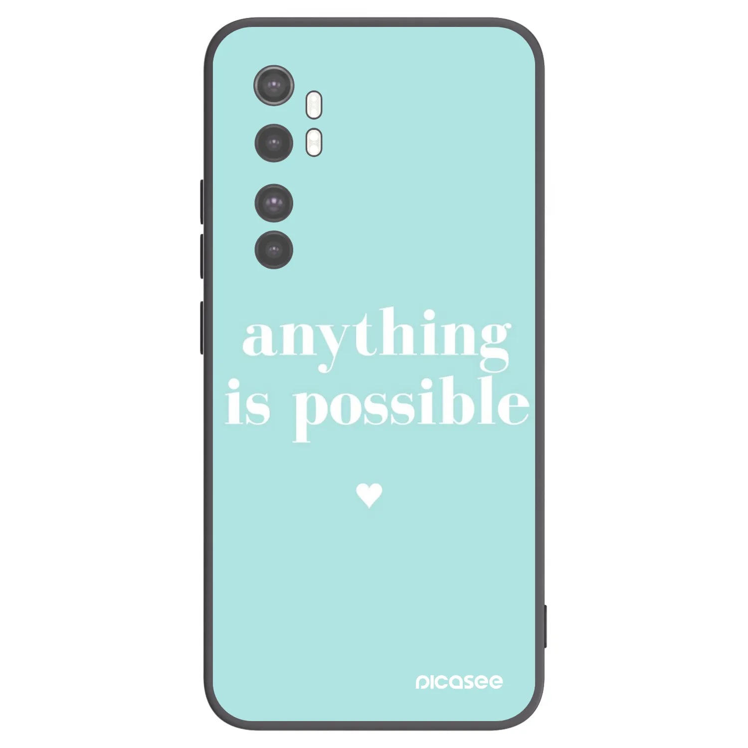 Picasee silikónový čierny obal pre Xiaomi Mi Note 10 Lite - Anything is possible