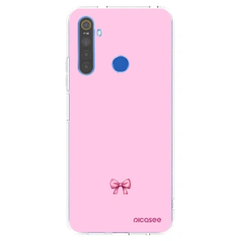 Picasee silikónový prehľadný obal pre Realme 5 - Blush bow