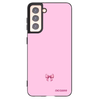 Picasee silikónový čierny obal pre Samsung Galaxy S21 5G G991B - Blush bow
