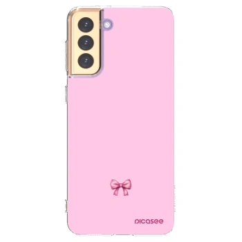 Picasee silikónový prehľadný obal pre Samsung Galaxy S21+ 5G G996F - Blush bow
