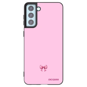 Picasee silikónový čierny obal pre Samsung Galaxy S21+ 5G G996F - Blush bow