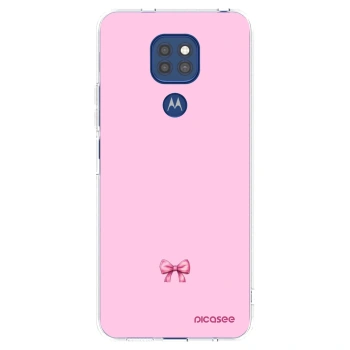 Picasee silikónový prehľadný obal pre Motorola Moto G9 Play - Blush bow