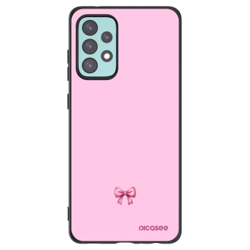 Picasee silikónový čierny obal pre Samsung Galaxy A72 A725F - Blush bow