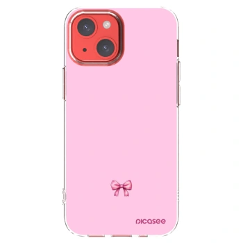 Picasee silikónový prehľadný obal pre Apple iPhone 13 mini - Blush bow