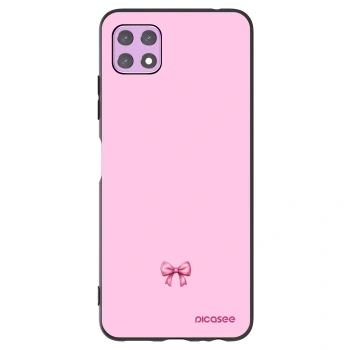 Picasee silikónový čierny obal pre Samsung Galaxy A22 A226B 5G - Blush bow