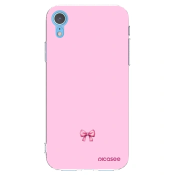 Picasee silikónový prehľadný obal pre Apple iPhone XR - Blush bow