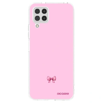 Picasee silikónový prehľadný obal pre Samsung Galaxy A22 A225F 4G - Blush bow