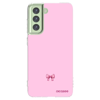Picasee silikónový prehľadný obal pre Samsung Galaxy S21 FE 5G - Blush bow