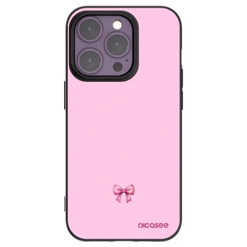 Picasee silikónový čierny obal pre Apple iPhone 14 Pro - Blush bow