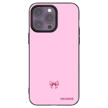 Picasee silikónový čierny obal pre Apple iPhone 14 Pro Max - Blush bow