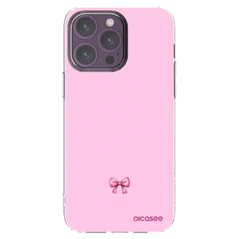 Picasee silikónový prehľadný obal pre Apple iPhone 14 Pro Max - Blush bow