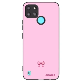 Picasee silikónový čierny obal pre Realme C21Y - Blush bow