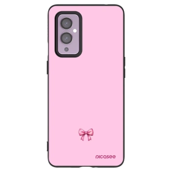 Picasee silikónový čierny obal pre OnePlus 9 - Blush bow