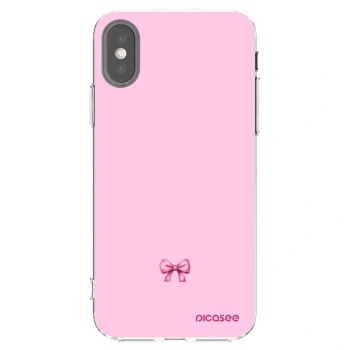 Picasee silikónový prehľadný obal pre Apple iPhone X/XS - Blush bow