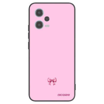 Picasee silikónový čierny obal pre Xiaomi Redmi Note 12 5G - Blush bow