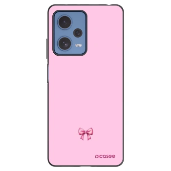Picasee silikónový čierny obal pre Xiaomi Redmi Note 12 Pro 5G - Blush bow