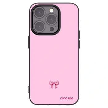 Picasee silikónový čierny obal pre Apple iPhone 15 Pro - Blush bow