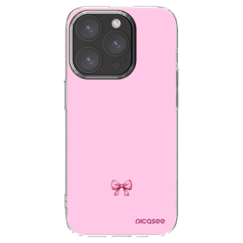 Picasee silikónový prehľadný obal pre Apple iPhone 15 Pro - Blush bow