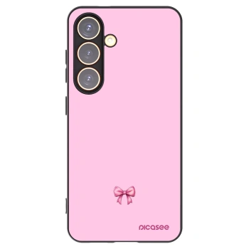 Picasee silikónový čierny obal pre Samsung Galaxy S24 S921B 5G - Blush bow