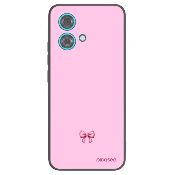 Picasee silikónový čierny obal pre Motorola Edge 40 Neo - Blush bow