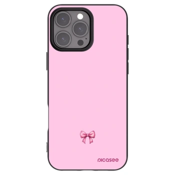 Picasee silikónový čierny obal pre Apple iPhone 16 Pro Max - Blush bow