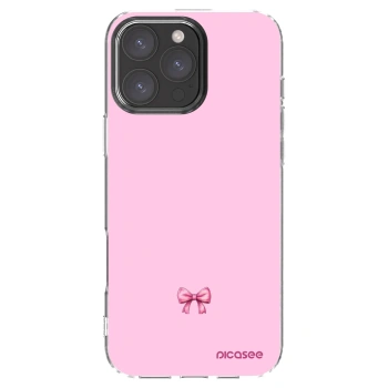 Picasee silikónový prehľadný obal pre Apple iPhone 16 Pro Max - Blush bow