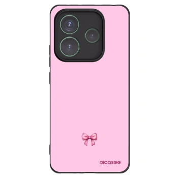 Picasee silikónový čierny obal pre Xiaomi Redmi Note 14 5G - Blush bow