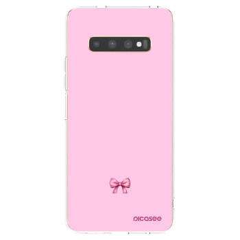 Picasee silikónový prehľadný obal pre Samsung Galaxy S10 Plus G975 - Blush bow