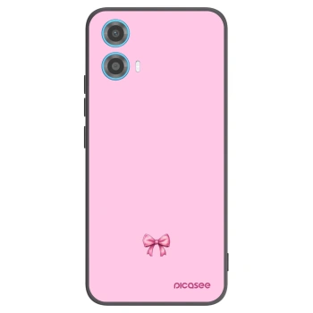 Picasee silikónový čierny obal pre Motorola Moto G34 5G - Blush bow