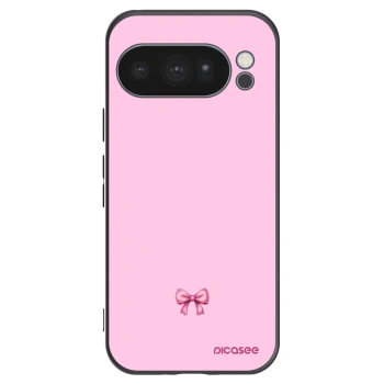 Picasee silikónový čierny obal pre Google Pixel 10 Pro - Blush bow