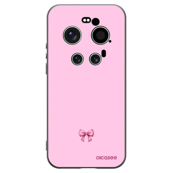 Picasee silikónový čierny obal pre Xiaomi 17 Ultra - Blush bow