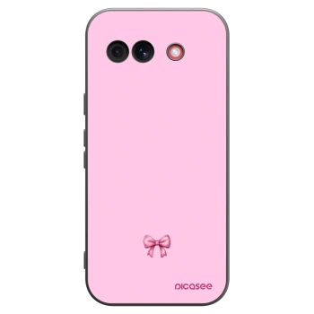 Picasee silikónový čierny obal pre Google Pixel 10a - Blush bow